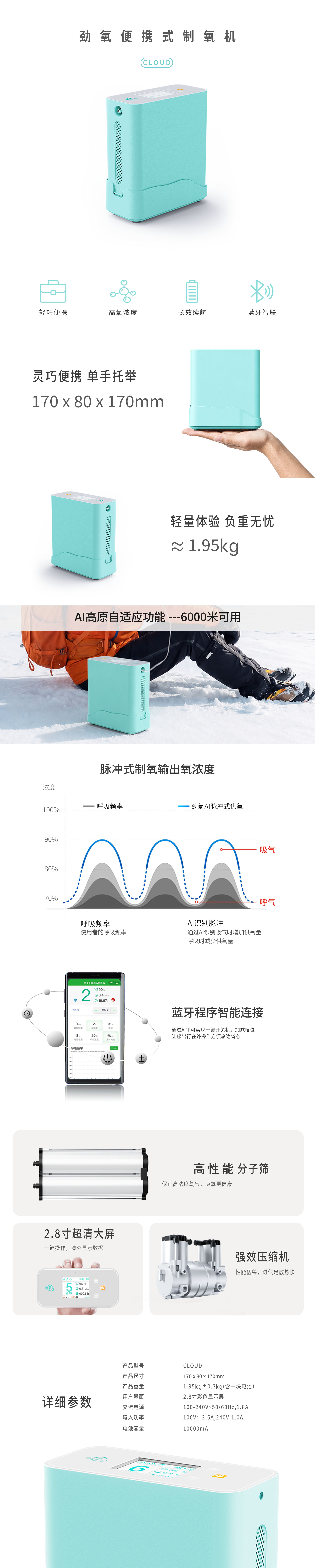 便携式制氧机CLOUD